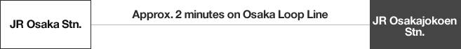 Osaka Castleへの道筋