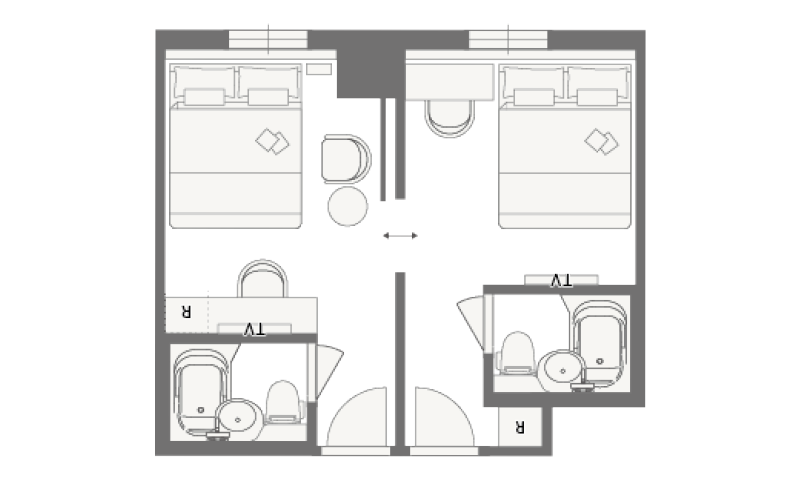 ダブル - ダブル間取り