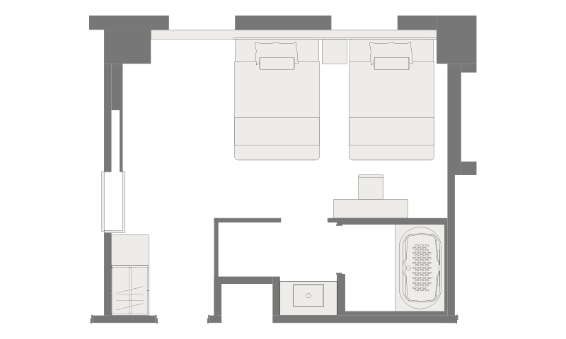デラックスツイン間取り