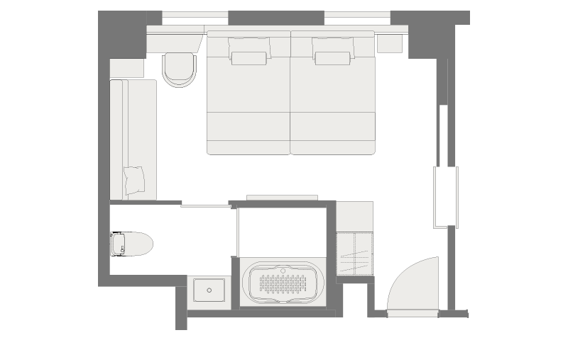 デラックスツイン間取り