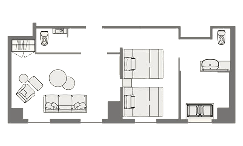 スイートルーム間取り