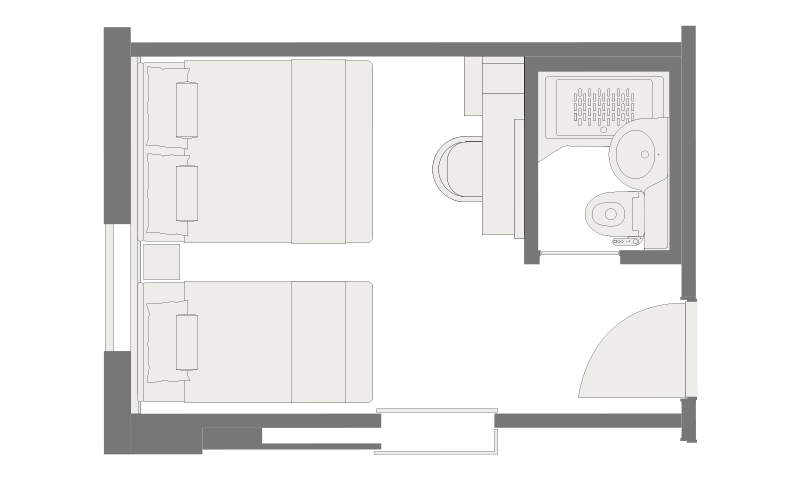 スーペリアツイン間取り