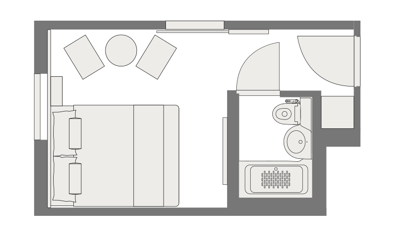セミダブルルーム間取り