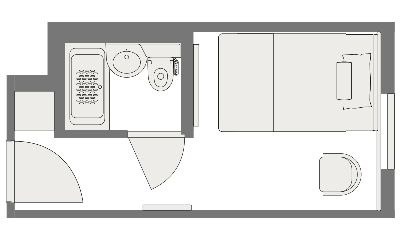 シングルルーム間取り