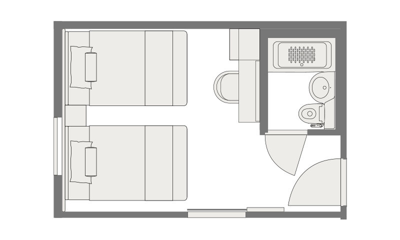 ツインルーム間取り